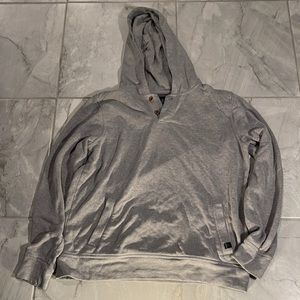 Prana Trawler Hooded Henley hoodie hoody hemp tencel sweater sweatshirt medium